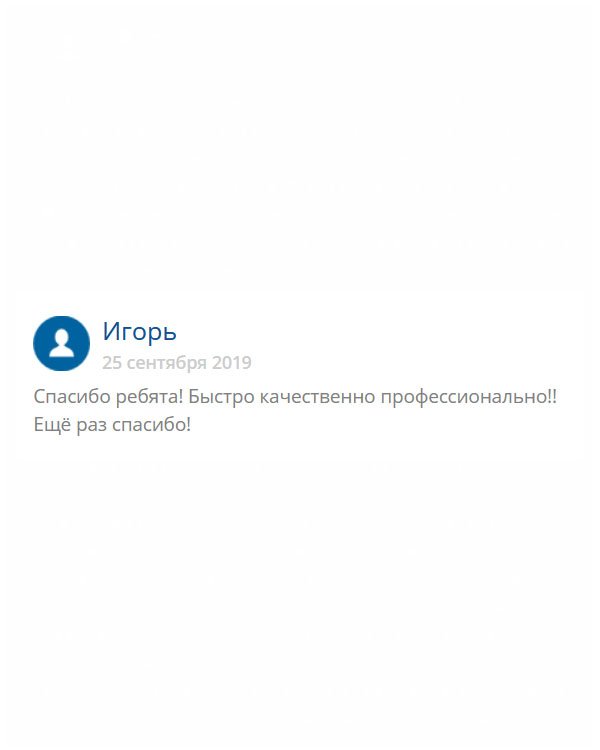 Наверное, буду всю жизнь благодарить вас за ваш труд, за то, что выручили. Работа выполнена в срок и профессионально!